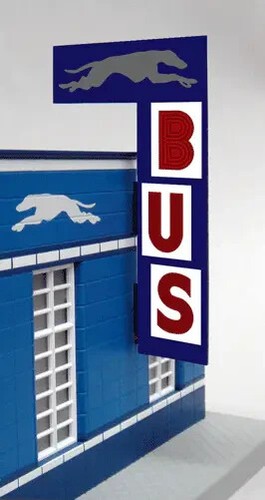 Grayhound bus animated neon - grayhound,